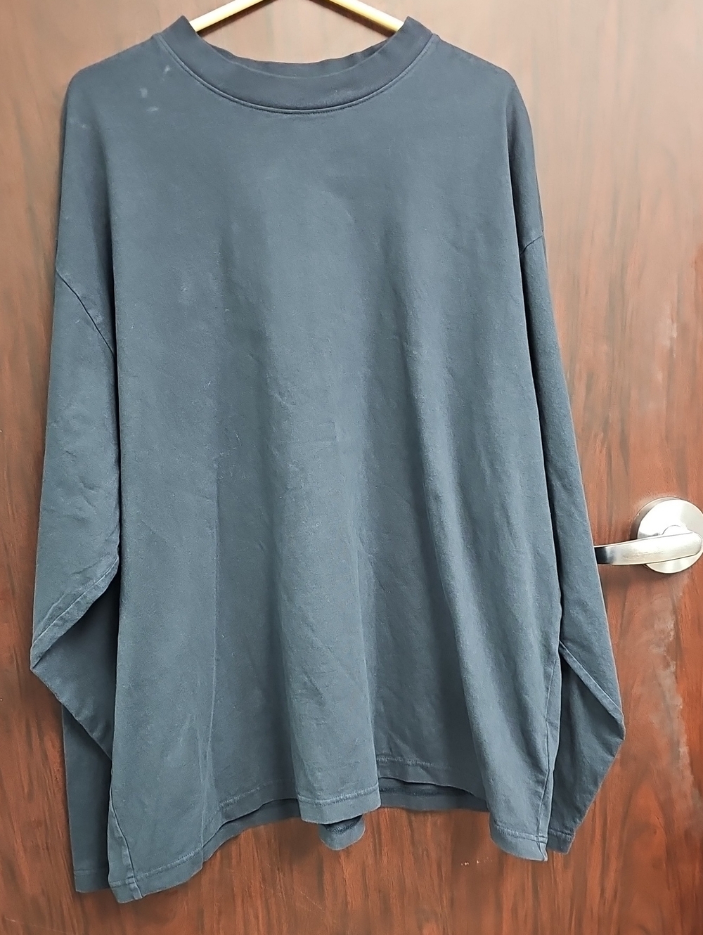 Yeezy Oversized Crewneck Sweatshirt in Dark Gray